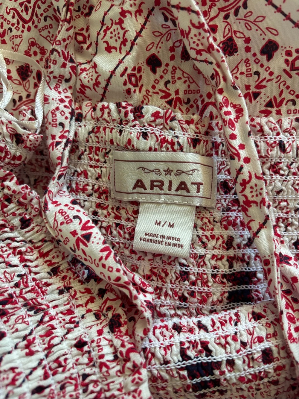 Ariat Western Print Smocked Halter Maxi Dress - Picture 3 of 9